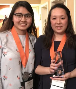 SUNY Optometry CSTEP interns Gulnoza Azieva and Jia Tan 
