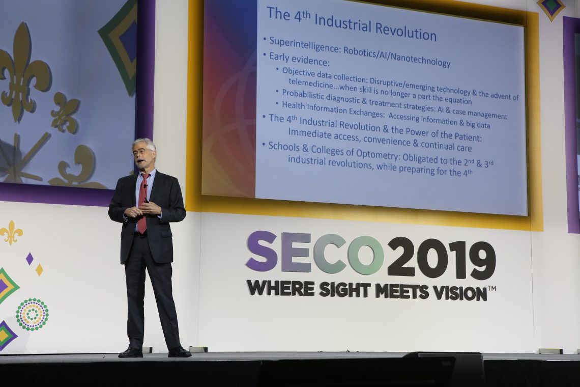 President David A. Heath presents during SECO2019, New Orleans.