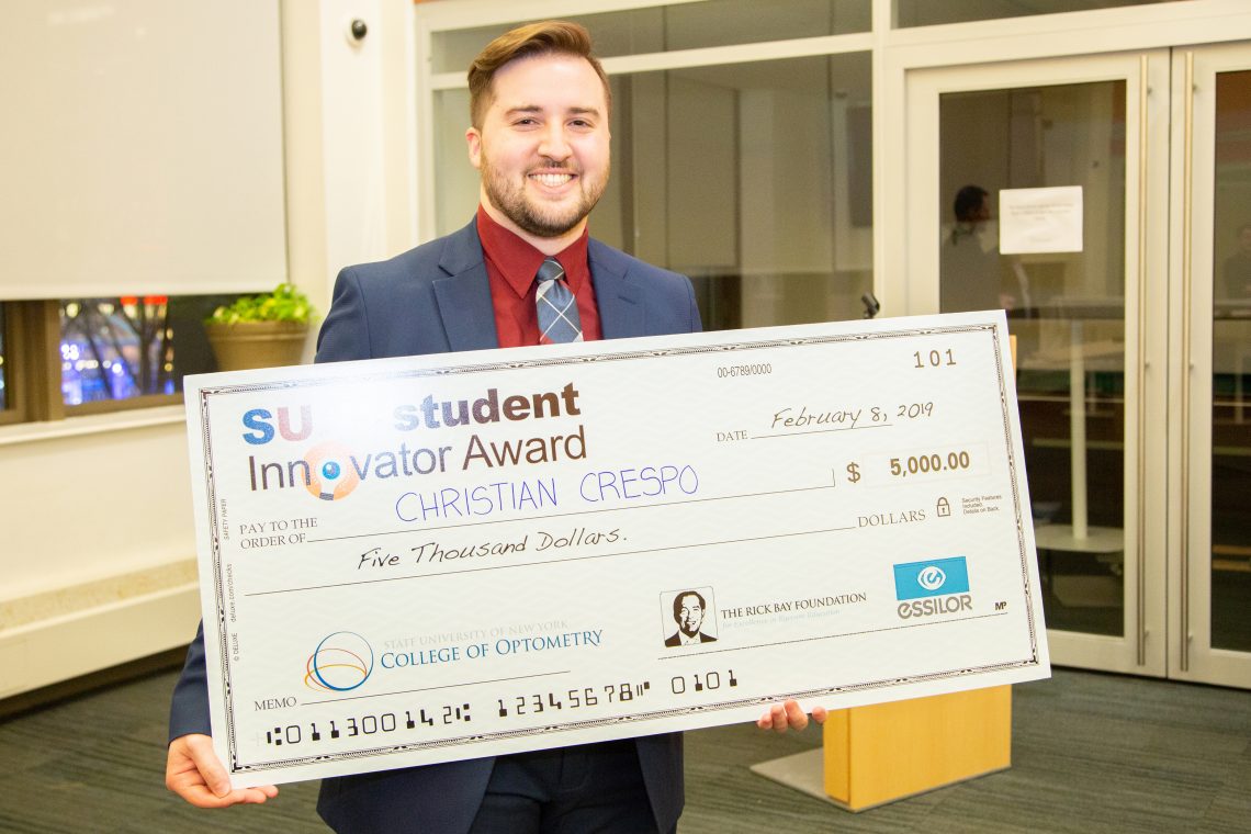 Student Innovator Award Winner Christian Crespo