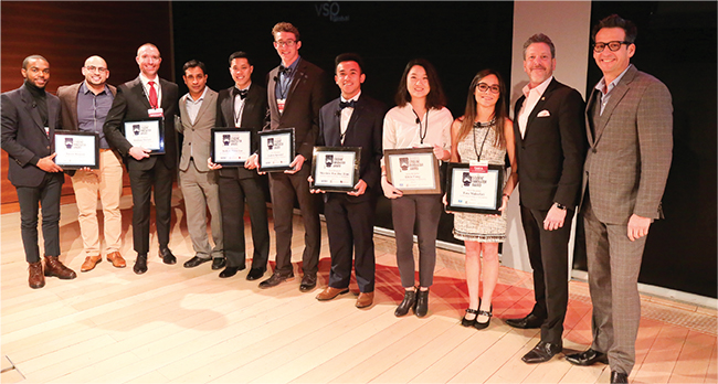 Student Innovator Award receipts, including SUNY Optometry's Elkie Fung 